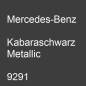 Preview: Mercedes-Benz, Kabaraschwarz Metallic, 9291.